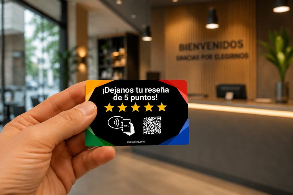 Tarjeta de 5 puntos en mano