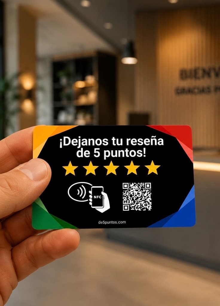 Tarjeta de 5 puntos en mano
